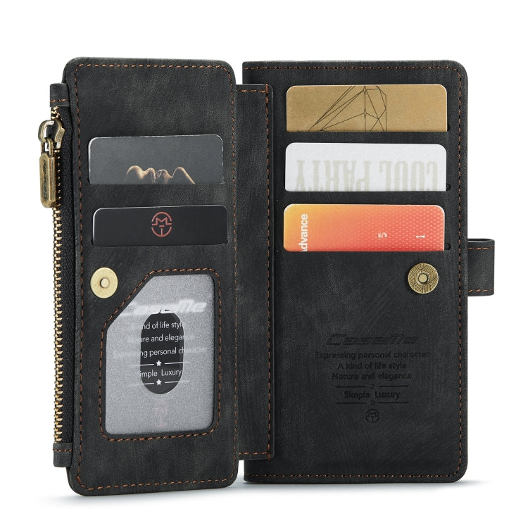 For iPhone X / XS CaseMe-C30 PU + TPU Multifunctional Horizontal Flip Leather Case with Holder & Card Slot & Wallet & Zipper Pocket(Black) - More iPhone Cases by CaseMe | Online Shopping South Africa | PMC Jewellery | Buy Now Pay Later Mobicred