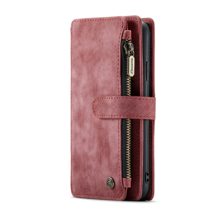 For iPhone XR CaseMe-C30 PU + TPU Multifunctional Horizontal Flip Leather Case with Holder & Card Slot & Wallet & Zipper Pocket(Red) - More iPhone Cases by CaseMe | Online Shopping South Africa | PMC Jewellery | Buy Now Pay Later Mobicred