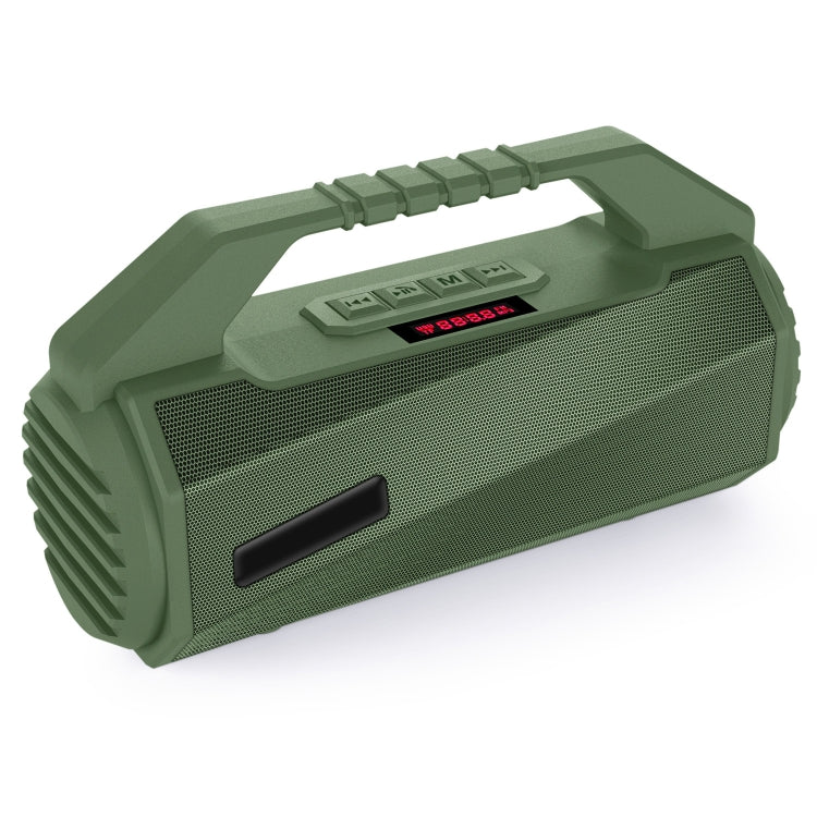 NewRixing NR-4025P with Screen Outdoor Splash-proof Water Portable Bluetooth Speaker, Support Hands-free Call / TF Card / FM / U Disk(Green) - free shipping - PMC Jewellery - Order now!