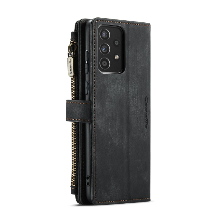 For Samsung Galaxy A52 5G / 4G CaseMe-C30 PU + TPU Multifunctional Horizontal Flip Leather Case with Holder & Card Slot & Wallet & Zipper Pocket(Black) - free shipping - PMC Jewellery - Order now!