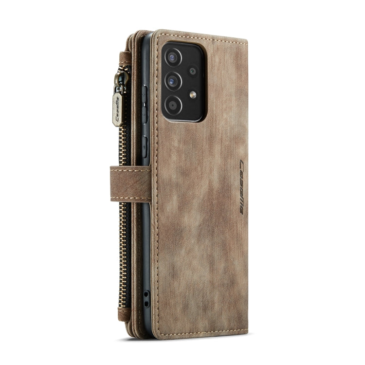 For Samsung Galaxy A52 5G / 4G CaseMe-C30 PU + TPU Multifunctional Horizontal Flip Leather Case with Holder & Card Slot & Wallet & Zipper Pocket(Brown) - Galaxy Phone Cases by CaseMe | Online Shopping South Africa | PMC Jewellery | Buy Now Pay Later Mobicred
