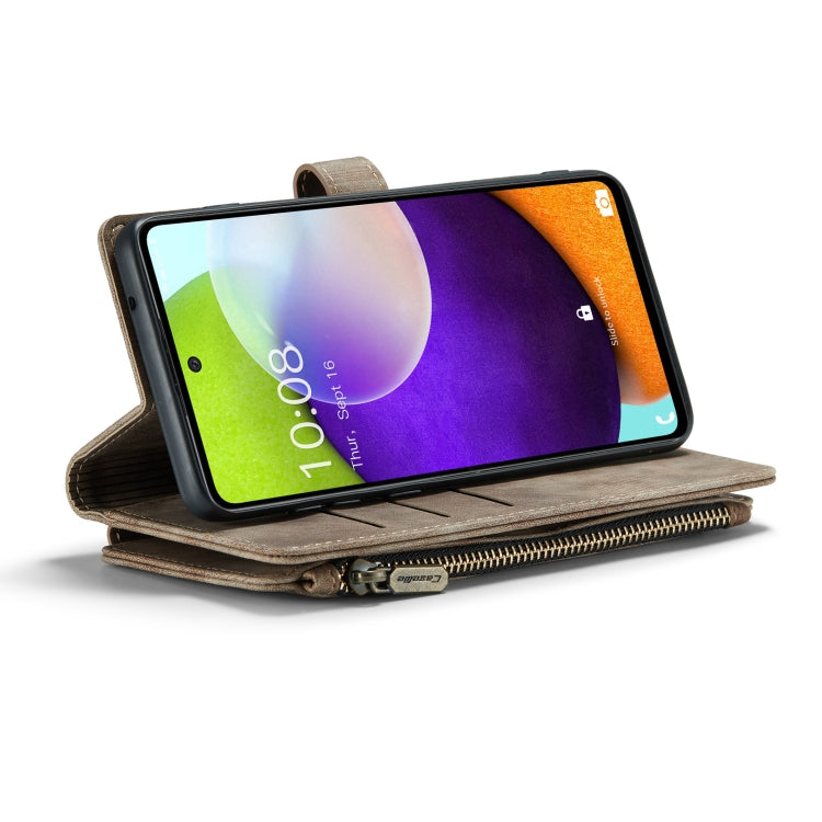 For Samsung Galaxy A52 5G / 4G CaseMe-C30 PU + TPU Multifunctional Horizontal Flip Leather Case with Holder & Card Slot & Wallet & Zipper Pocket(Brown) - Galaxy Phone Cases by CaseMe | Online Shopping South Africa | PMC Jewellery | Buy Now Pay Later Mobicred