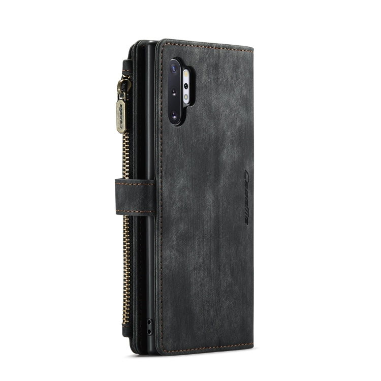 For Samsung Galaxy Note10+ CaseMe-C30 PU + TPU Multifunctional Horizontal Flip Leather Case with Holder & Card Slot & Wallet & Zipper Pocket(Black) - free shipping - PMC Jewellery - Order now!