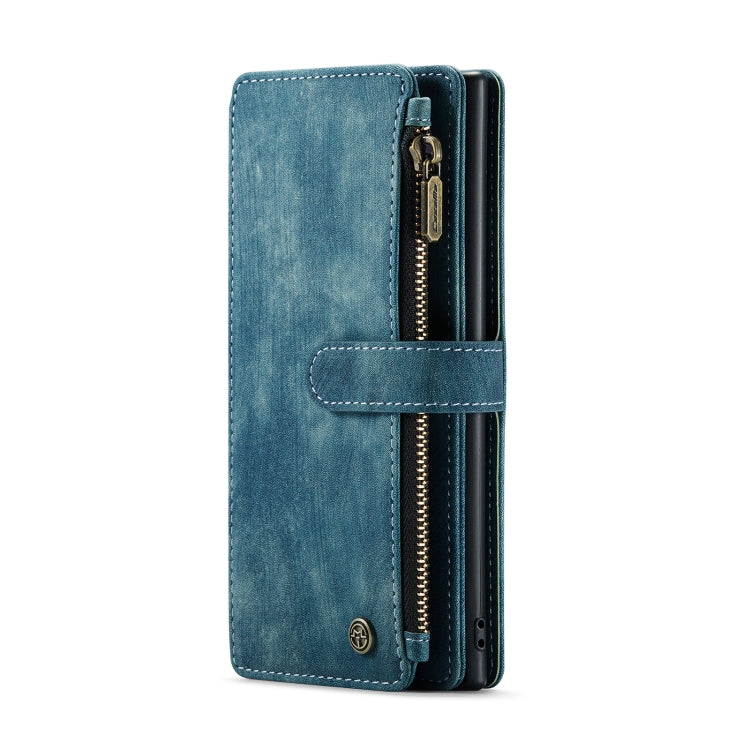 For Samsung Galaxy Note10+ CaseMe-C30 PU + TPU Multifunctional Horizontal Flip Leather Case with Holder & Card Slot & Wallet & Zipper Pocket(Blue) - free shipping - PMC Jewellery - Order now!
