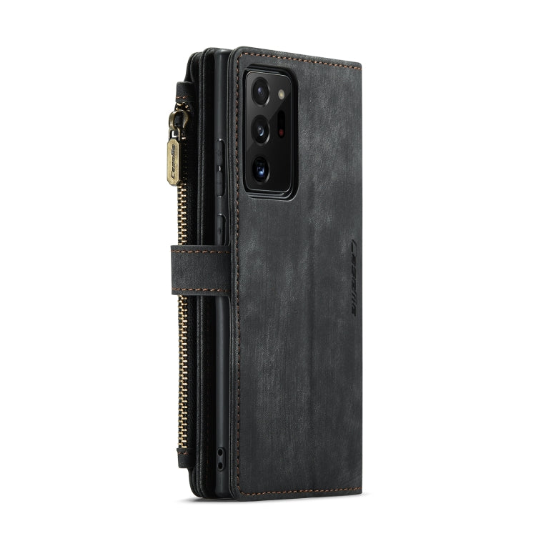 For Samsung Galaxy Note20 Ultra CaseMe-C30 PU + TPU Multifunctional Horizontal Flip Leather Case with Holder & Card Slot & Wallet & Zipper Pocket(Black) - free shipping - PMC Jewellery - Order now!