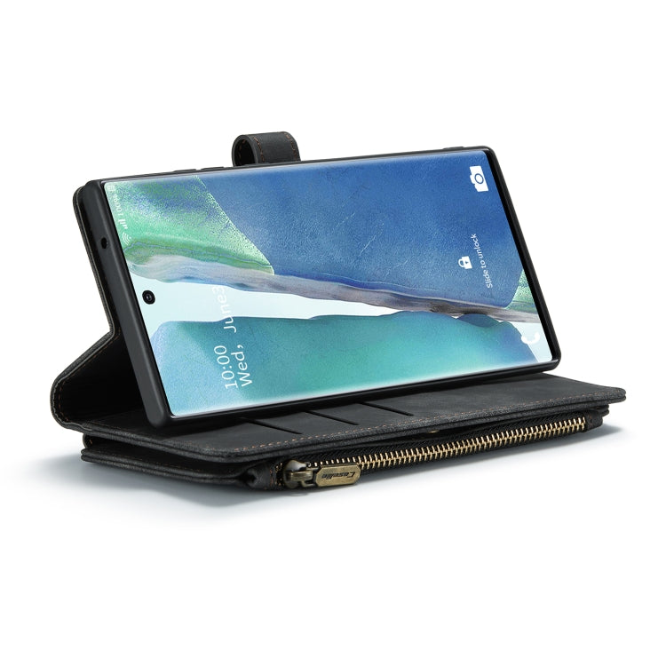 For Samsung Galaxy Note20 Ultra CaseMe-C30 PU + TPU Multifunctional Horizontal Flip Leather Case with Holder & Card Slot & Wallet & Zipper Pocket(Black) - free shipping - PMC Jewellery - Order now!