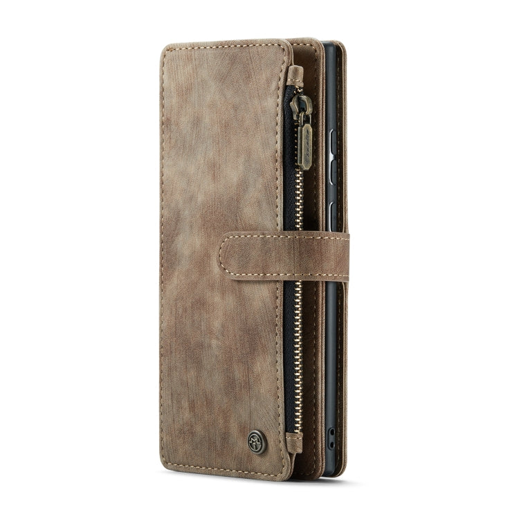 For Samsung Galaxy Note20 Ultra CaseMe-C30 PU + TPU Multifunctional Horizontal Flip Leather Case with Holder & Card Slot & Wallet & Zipper Pocket(Brown) - free shipping - PMC Jewellery - Order now!