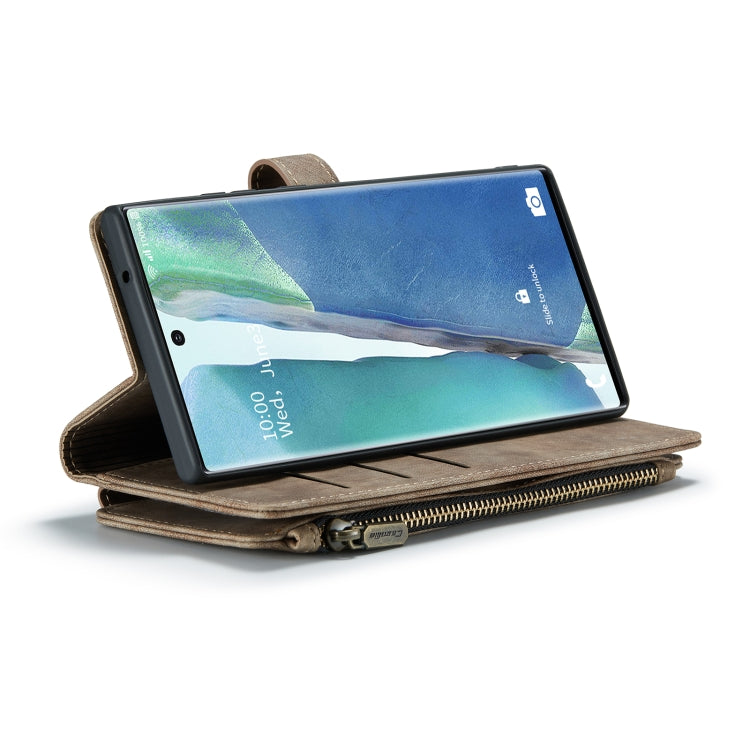 For Samsung Galaxy Note20 Ultra CaseMe-C30 PU + TPU Multifunctional Horizontal Flip Leather Case with Holder & Card Slot & Wallet & Zipper Pocket(Brown) - free shipping - PMC Jewellery - Order now!