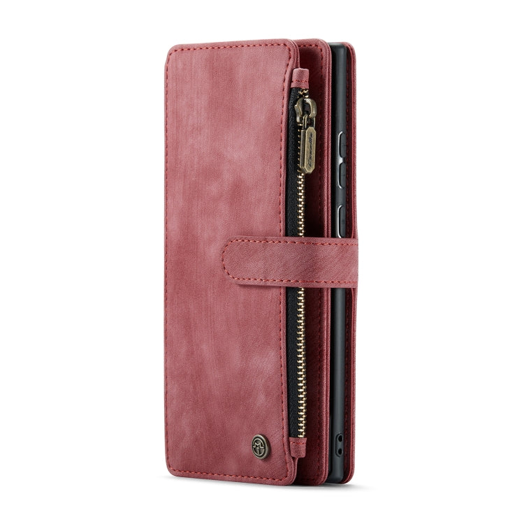 For Samsung Galaxy Note20 Ultra CaseMe-C30 PU + TPU Multifunctional Horizontal Flip Leather Case with Holder & Card Slot & Wallet & Zipper Pocket(Red) - free shipping - PMC Jewellery - Order now!