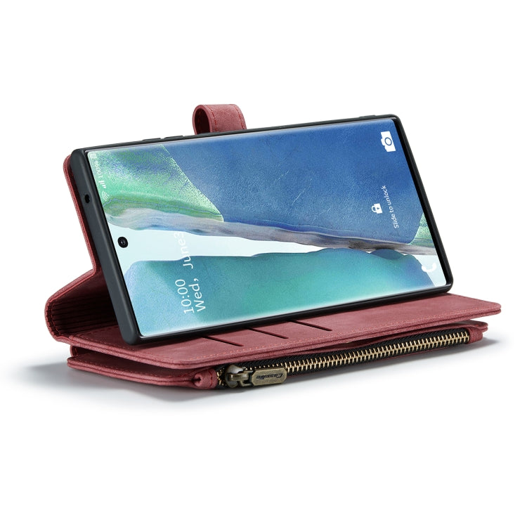 For Samsung Galaxy Note20 Ultra CaseMe-C30 PU + TPU Multifunctional Horizontal Flip Leather Case with Holder & Card Slot & Wallet & Zipper Pocket(Red) - free shipping - PMC Jewellery - Order now!