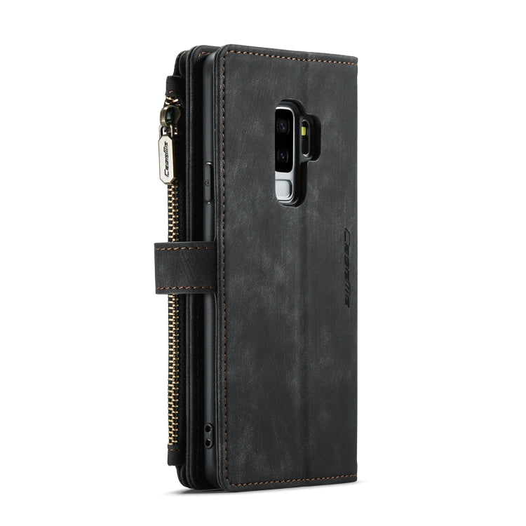For Samsung Galaxy S9+ CaseMe-C30 PU + TPU Multifunctional Horizontal Flip Leather Case with Holder & Card Slot & Wallet & Zipper Pocket(Black) - free shipping - PMC Jewellery - Order now!