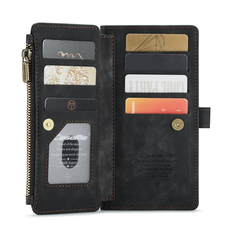 For Samsung Galaxy S9+ CaseMe-C30 PU + TPU Multifunctional Horizontal Flip Leather Case with Holder & Card Slot & Wallet & Zipper Pocket(Black) - free shipping - PMC Jewellery - Order now!