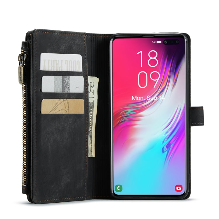 For Samsung Galaxy S10+ CaseMe-C30 PU + TPU Multifunctional Horizontal Flip Leather Case with Holder & Card Slot & Wallet & Zipper Pocket(Black) - free shipping - PMC Jewellery - Order now!
