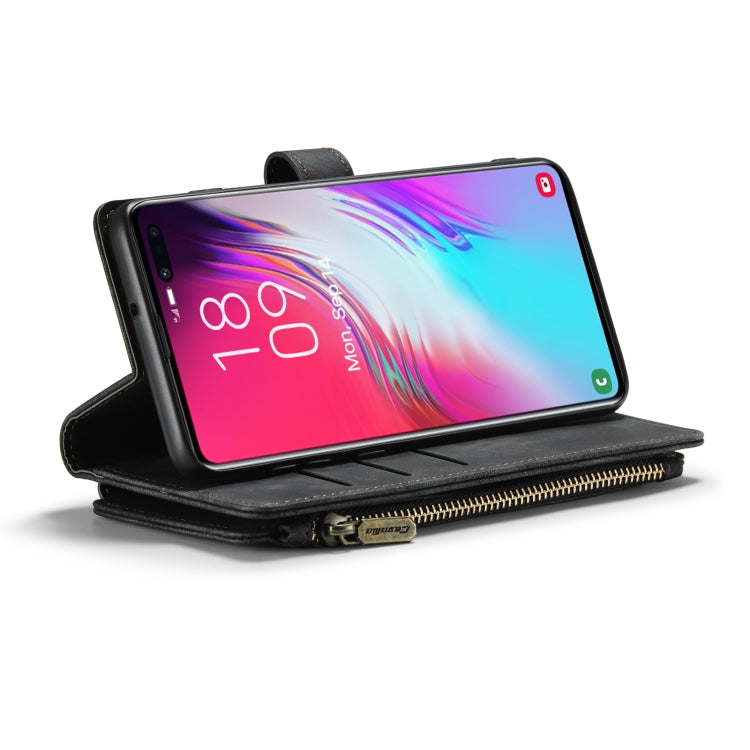 For Samsung Galaxy S10+ CaseMe-C30 PU + TPU Multifunctional Horizontal Flip Leather Case with Holder & Card Slot & Wallet & Zipper Pocket(Black) - free shipping - PMC Jewellery - Order now!