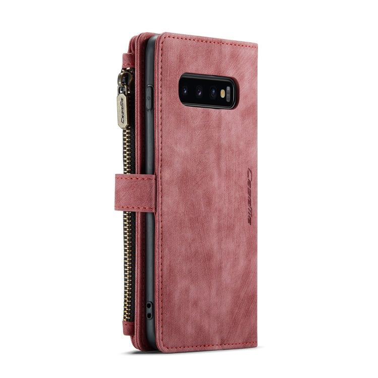 For Samsung Galaxy S10+ CaseMe-C30 PU + TPU Multifunctional Horizontal Flip Leather Case with Holder & Card Slot & Wallet & Zipper Pocket(Red) - free shipping - PMC Jewellery - Order now!
