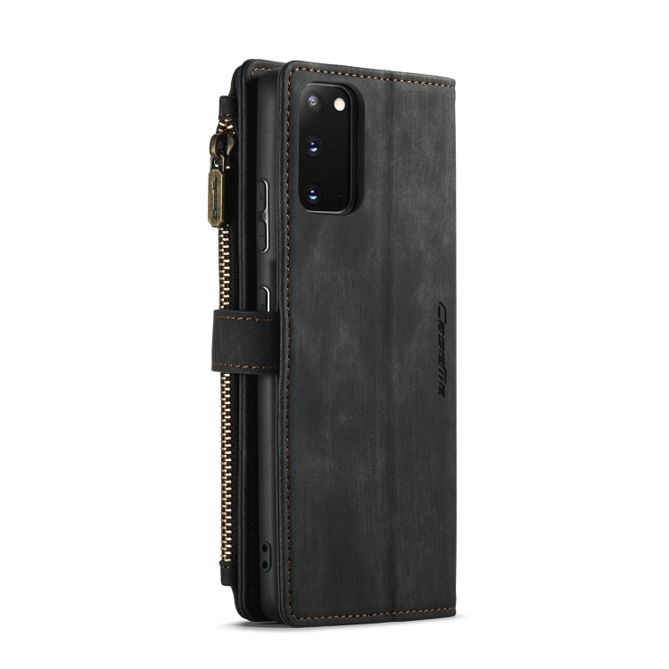 For Samsung Galaxy S20 5G CaseMe-C30 PU + TPU Multifunctional Horizontal Flip Leather Case with Holder & Card Slot & Wallet & Zipper Pocket(Black) - Galaxy Phone Cases by CaseMe | Online Shopping South Africa | PMC Jewellery | Buy Now Pay Later Mobicred