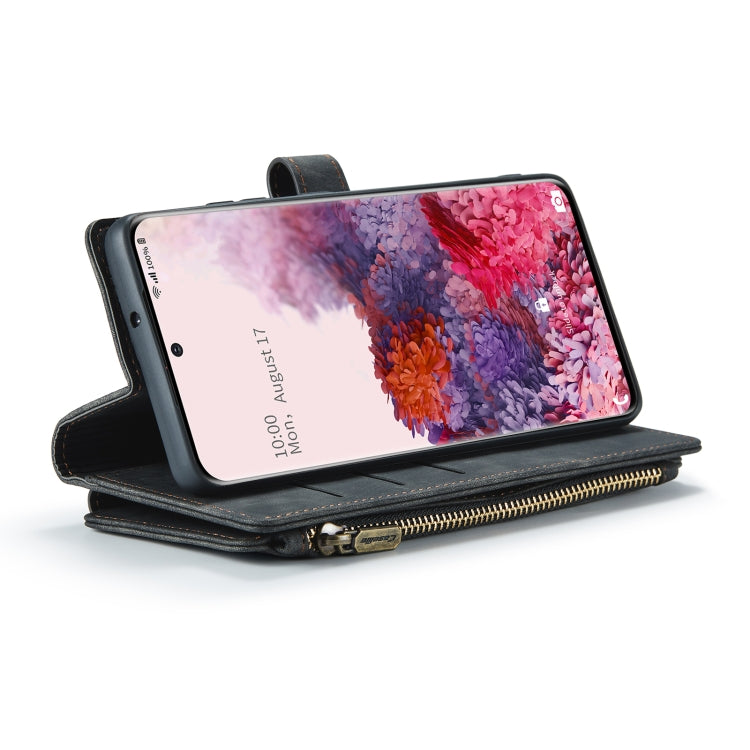 For Samsung Galaxy S20 5G CaseMe-C30 PU + TPU Multifunctional Horizontal Flip Leather Case with Holder & Card Slot & Wallet & Zipper Pocket(Black) - Galaxy Phone Cases by CaseMe | Online Shopping South Africa | PMC Jewellery | Buy Now Pay Later Mobicred