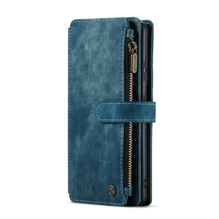 For Samsung Galaxy S20 5G CaseMe-C30 PU + TPU Multifunctional Horizontal Flip Leather Case with Holder & Card Slot & Wallet & Zipper Pocket(Blue) - Galaxy Phone Cases by CaseMe | Online Shopping South Africa | PMC Jewellery | Buy Now Pay Later Mobicred