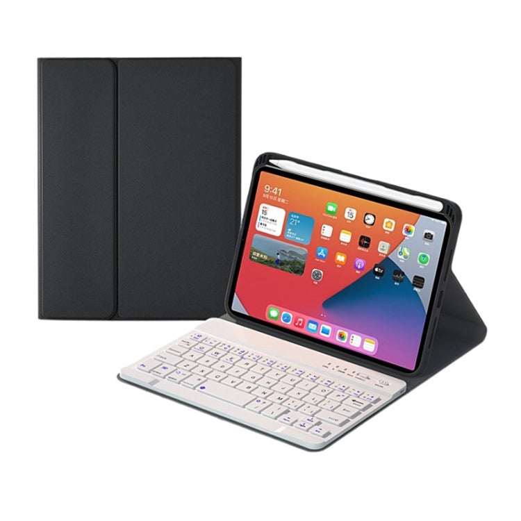 HK006 Square Keys Detachable Bluetooth Keyboard Leather Tablet Case with Holder for iPad mini 6(Black+White) - For iPad mini by PMC TechLife | Online Shopping South Africa | PMC TechLife