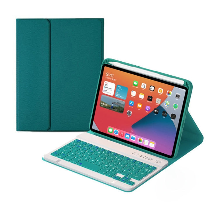 HK006 Square Keys Detachable Bluetooth Keyboard Leather Tablet Case with Holder for iPad mini 6(Dark Green) - free shipping - PMC TechLife - Order now!