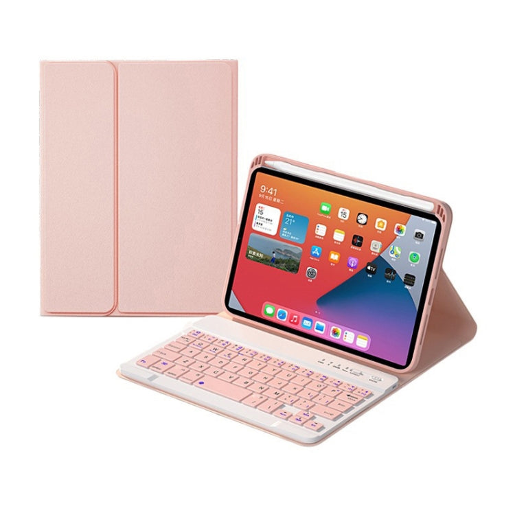 HK006 Square Keys Detachable Bluetooth Keyboard Leather Tablet Case with Holder for iPad mini 6(Pink) - For iPad mini by PMC TechLife | Online Shopping South Africa | PMC TechLife