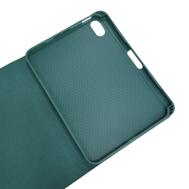 HK006 Square Keys Detachable Bluetooth Keyboard Leather Tablet Case with Holder for iPad mini 6(Dark Green) - free shipping - PMC TechLife - Order now!