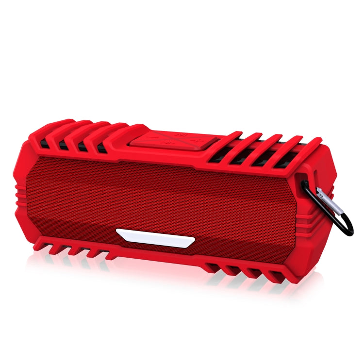 NewRixing NR-5015 Outdoor Portable Bluetooth Speakerr with Hook, Support Hands-free Call / TF Card / FM / U Disk(Red) - free shipping - PMC Jewellery - Order now!