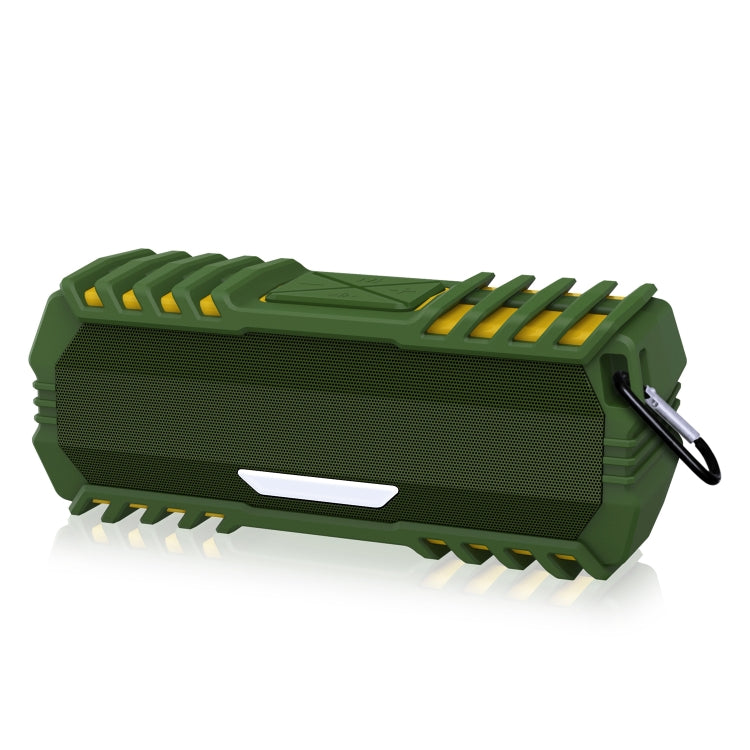 NewRixing NR-5015 Outdoor Portable Bluetooth Speakerr with Hook, Support Hands-free Call / TF Card / FM / U Disk(Green) - free shipping - PMC Jewellery - Order now!