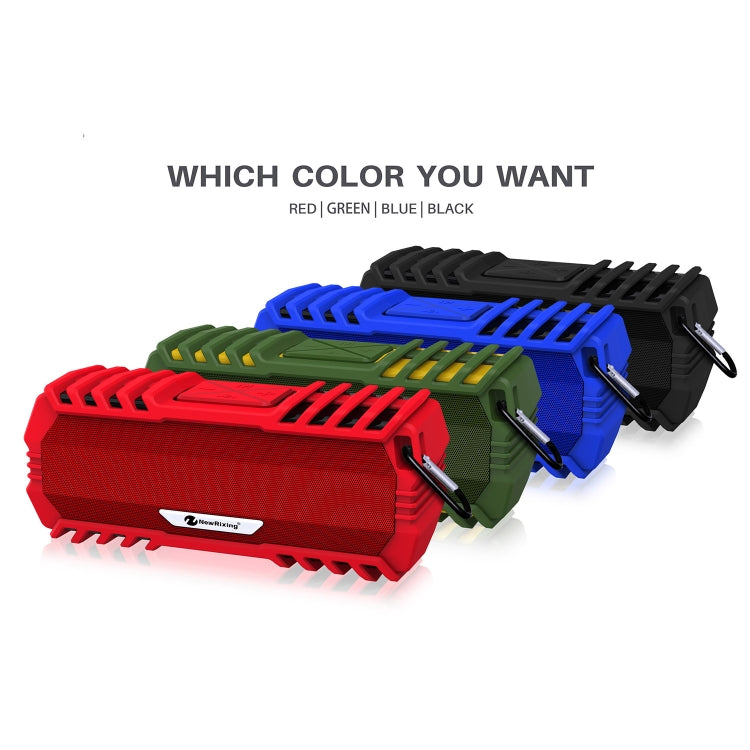 NewRixing NR-5015 Outdoor Portable Bluetooth Speakerr with Hook, Support Hands-free Call / TF Card / FM / U Disk(Red) - free shipping - PMC Jewellery - Order now!