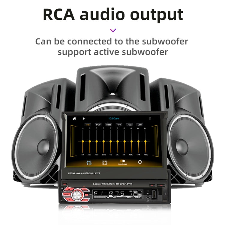 9601C HD 7 inch Universal Car Manually Retractable Screen MP5 Player with Carplay, Support FM & Bluetooth & TF Card - Car MP3 & MP4 & MP5 by PMC TechLife | Online Shopping South Africa | PMC TechLife | Buy Now Pay Later Mobicred