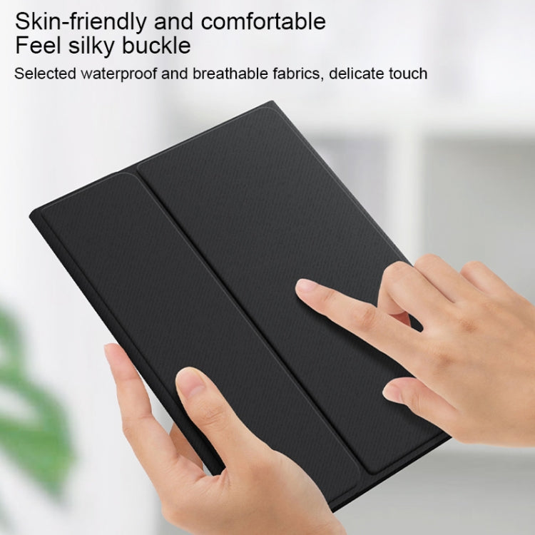 HK006D Square Keys Detachable Bluetooth Solid Color Keyboard Leather Tablet Case with Colorful Backlight & Holder for iPad mini 6(Black+White) - For iPad mini by PMC TechLife | Online Shopping South Africa | PMC TechLife