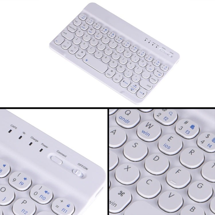 HY006 Round Keys Detachable Bluetooth Keyboard Leather Tablet Case with Holder for iPad mini 6(Mint Green) - For iPad mini by PMC TechLife | Online Shopping South Africa | PMC TechLife