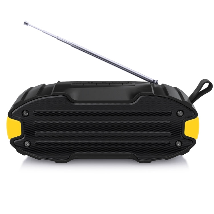 New Rixing NR-907FM TWS Outdoor Bluetooth Speaker Support Hands-free Call / FM with Handle & Antenna(Yellow) - free shipping - PMC Jewellery - Order now!