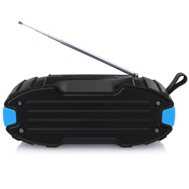 New Rixing NR-907FM TWS Outdoor Bluetooth Speaker Support Hands-free Call / FM with Handle & Antenna(Blue) - free shipping - PMC Jewellery - Order now!
