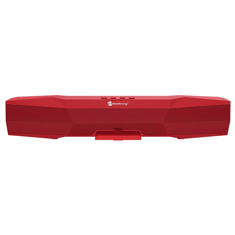 NewRixing NR-7011 Outdoor Portable Bluetooth Speaker with Phone Holder, Support Hands-free Call / TF Card / FM / U Disk(Red) - free shipping - PMC Jewellery - Order now!