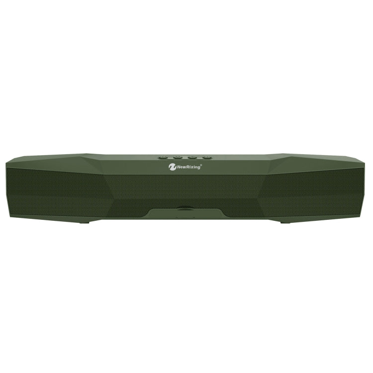NewRixing NR-7011 Outdoor Portable Bluetooth Speaker with Phone Holder, Support Hands-free Call / TF Card / FM / U Disk(Green) - free shipping - PMC Jewellery - Order now!
