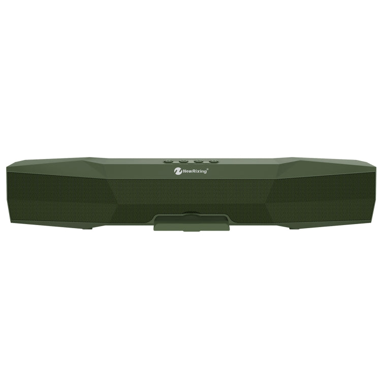 NewRixing NR-7011 Outdoor Portable Bluetooth Speaker with Phone Holder, Support Hands-free Call / TF Card / FM / U Disk(Green) - free shipping - PMC Jewellery - Order now!