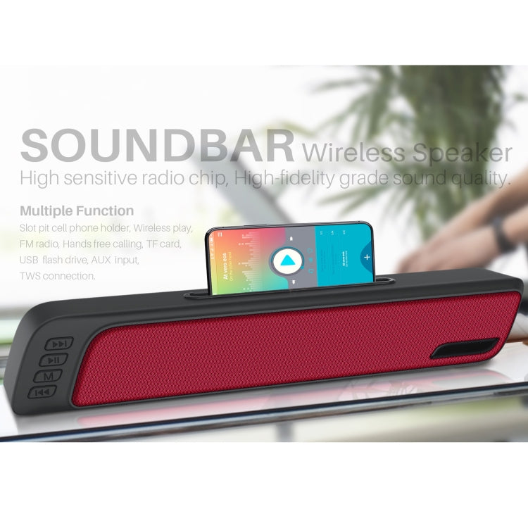 NewRixing NR-7018 Outdoor Portable Bluetooth Speaker with Phone Holder, Support Hands-free Call / TF Card / FM / U Disk(Green) - free shipping - PMC Jewellery - Order now!