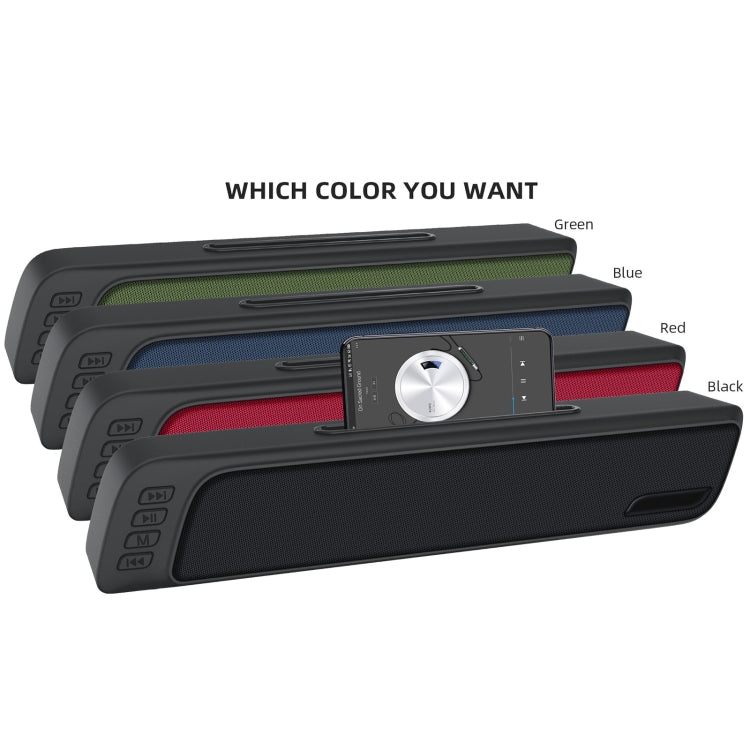 NewRixing NR-7018 Outdoor Portable Bluetooth Speaker with Phone Holder, Support Hands-free Call / TF Card / FM / U Disk(Black) - free shipping - PMC Jewellery - Order now!