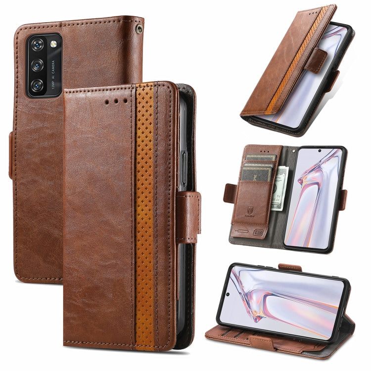 For Blackview A100 CaseNeo Business Splicing Dual Magnetic Buckle Horizontal Flip PU Leather Case with Holder & Card Slots & Wallet(Brown) - More Brand by PMC TechLife | Online Shopping South Africa | PMC TechLife | Buy Now Pay Later Mobicred