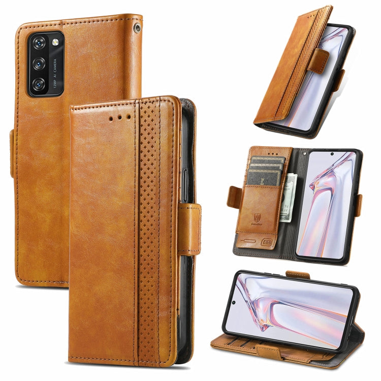 For Blackview A100 CaseNeo Business Splicing Dual Magnetic Buckle Horizontal Flip PU Leather Case with Holder & Card Slots & Wallet(Khaki) - More Brand by PMC TechLife | Online Shopping South Africa | PMC TechLife | Buy Now Pay Later Mobicred