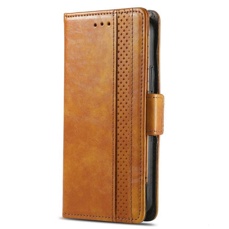 For Blackview A100 CaseNeo Business Splicing Dual Magnetic Buckle Horizontal Flip PU Leather Case with Holder & Card Slots & Wallet(Khaki) - More Brand by PMC TechLife | Online Shopping South Africa | PMC TechLife | Buy Now Pay Later Mobicred