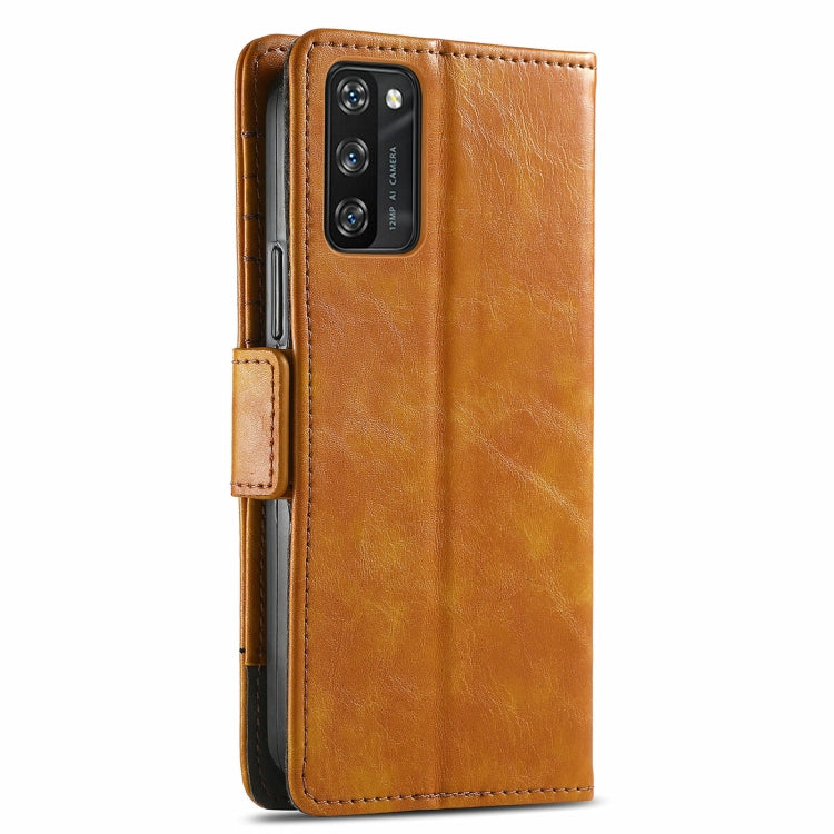 For Blackview A100 CaseNeo Business Splicing Dual Magnetic Buckle Horizontal Flip PU Leather Case with Holder & Card Slots & Wallet(Khaki) - More Brand by PMC TechLife | Online Shopping South Africa | PMC TechLife | Buy Now Pay Later Mobicred