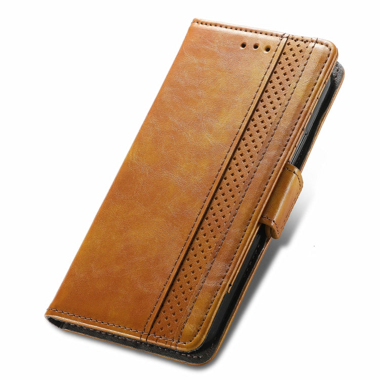For Blackview A100 CaseNeo Business Splicing Dual Magnetic Buckle Horizontal Flip PU Leather Case with Holder & Card Slots & Wallet(Khaki) - More Brand by PMC TechLife | Online Shopping South Africa | PMC TechLife | Buy Now Pay Later Mobicred