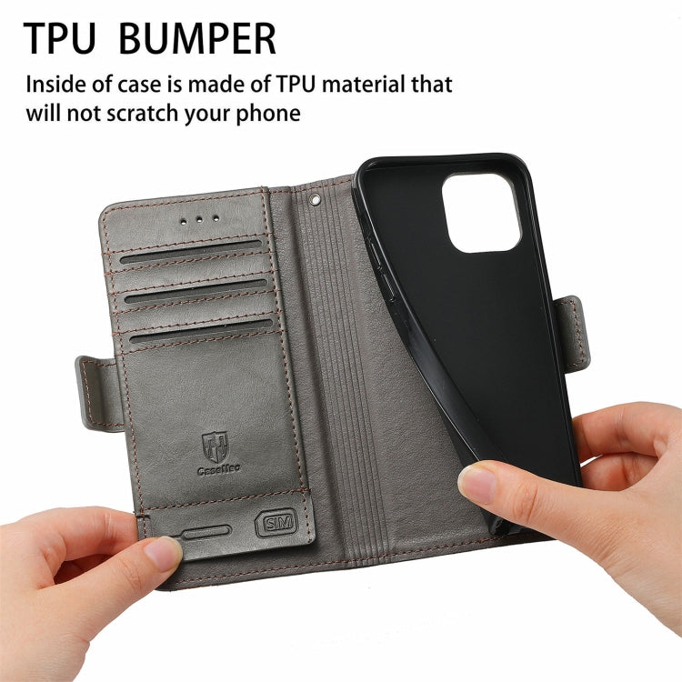 For Blackview A100 CaseNeo Business Splicing Dual Magnetic Buckle Horizontal Flip PU Leather Case with Holder & Card Slots & Wallet(Grey) - More Brand by PMC TechLife | Online Shopping South Africa | PMC TechLife | Buy Now Pay Later Mobicred