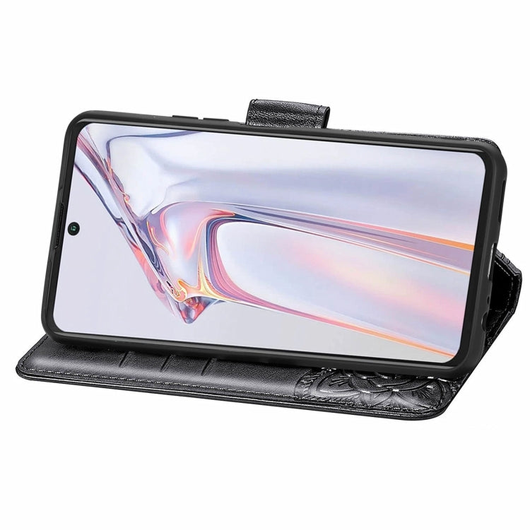 For Blackview A100 Butterfly Love Flower Embossed Horizontal Flip Leather Case with Holder & Card Slots & Wallet & Lanyard(Black) - More Brand by PMC TechLife | Online Shopping South Africa | PMC TechLife