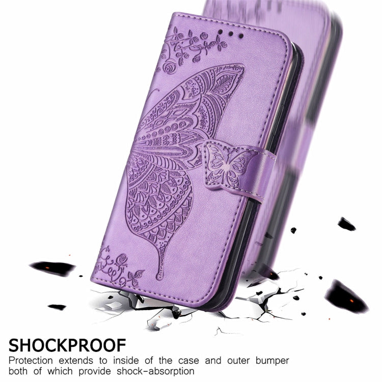 For Blackview A100 Butterfly Love Flower Embossed Horizontal Flip Leather Case with Holder & Card Slots & Wallet & Lanyard(Light Purple) - More Brand by PMC TechLife | Online Shopping South Africa | PMC TechLife | Buy Now Pay Later Mobicred