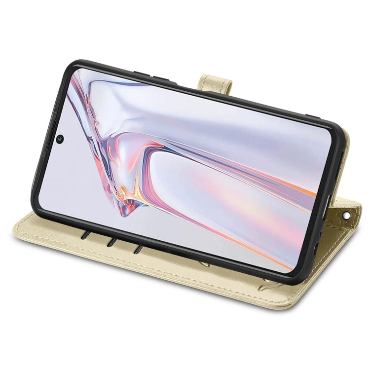 For Blackview A100 Lovely Cat and Dog Embossing Pattern Horizontal Flip Leather Case , with Holder & Card Slots & Wallet & Cartoon Clasp & Lanyard(Gold) - More Brand by PMC TechLife | Online Shopping South Africa | PMC TechLife | Buy Now Pay Later Mobicred