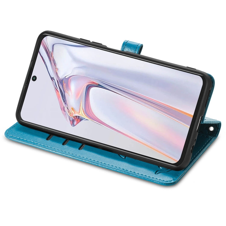 For Blackview A100 Lovely Cat and Dog Embossing Pattern Horizontal Flip Leather Case , with Holder & Card Slots & Wallet & Cartoon Clasp & Lanyard(Blue) - More Brand by PMC TechLife | Online Shopping South Africa | PMC TechLife | Buy Now Pay Later Mobicred
