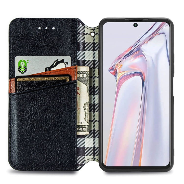 For Blackview A100 Cubic Grid Pressed Horizontal Flip Magnetic PU Leather Case with Holder & Card Slots & Wallet(Black) - free shipping - PMC TechLife - Order now!